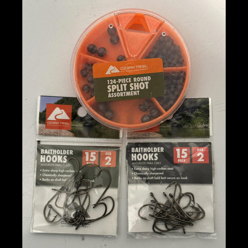 Bundle Ozark Trail Round Split Shot & Baitholder Hooks